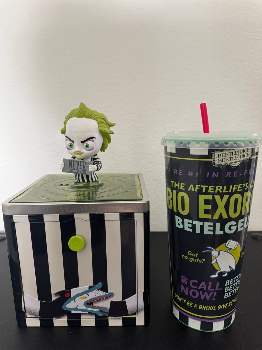 Cinemark Iconic Beetlejuice Light Up Movie Popcorn Bucket Set